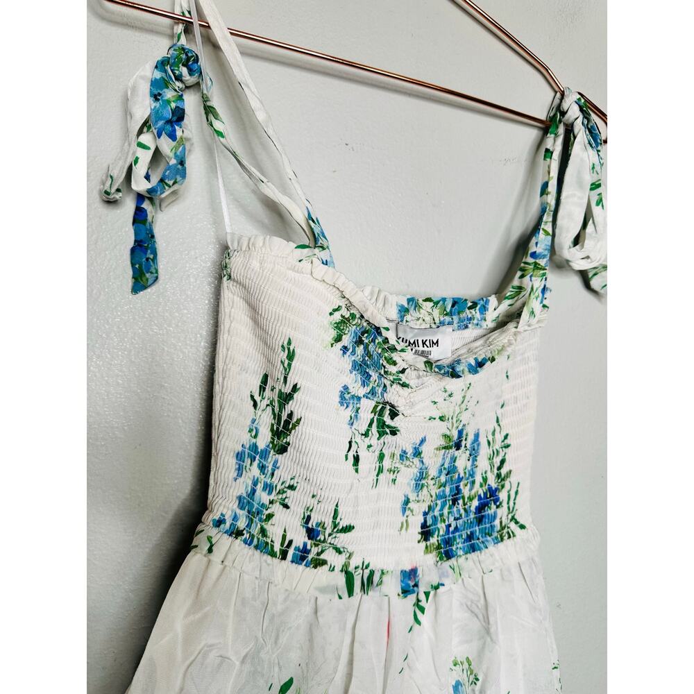 YUMI KIM Off-White Floral Tiered Ruffles Sweetheart Neckline Maxina Dress Size M - Picture 9 of 16
